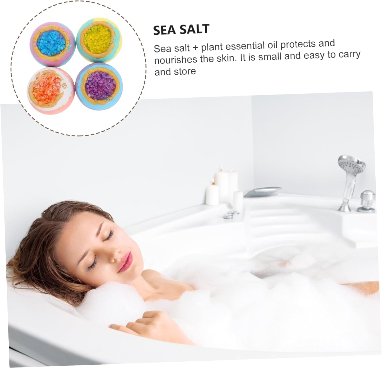 Ipetboom 4Pcs Boys and Girls Bomb Balls Essential Oil Bathing Supplies Fun for Boys and Girls image number 1