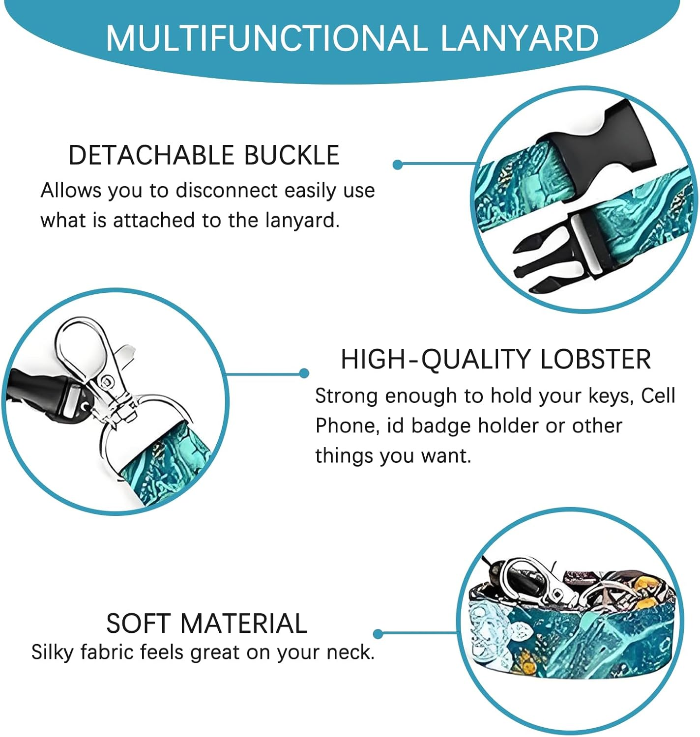Checkzed Sea Turtle Lanyards for Office ID Badges, Creative Badge Reel Retractable and Detachable Name Tag Clip, Retractable 24" UHMWPE Fiber Pull Cords, Suitable for Staff and Students (Green) image number 5