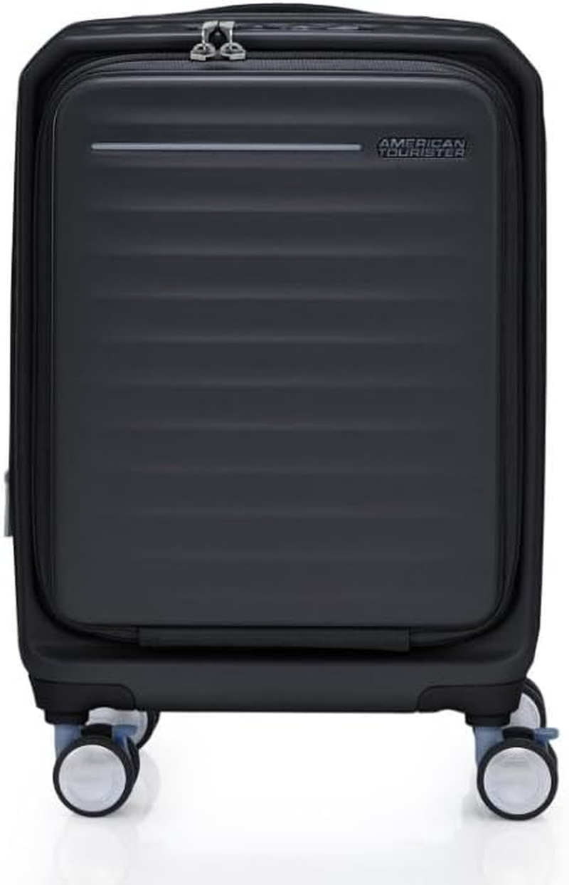 American Tourister Frontec Frontec Suitcase, Carrying Case, Small Size, Carry-On Compatible, Front Opening, Lightweight, Large Capacity, Includes Brake, TSA Lock, 38 (43), L 21.3 Inches (54 Cm), 7.5 - Black image number 5