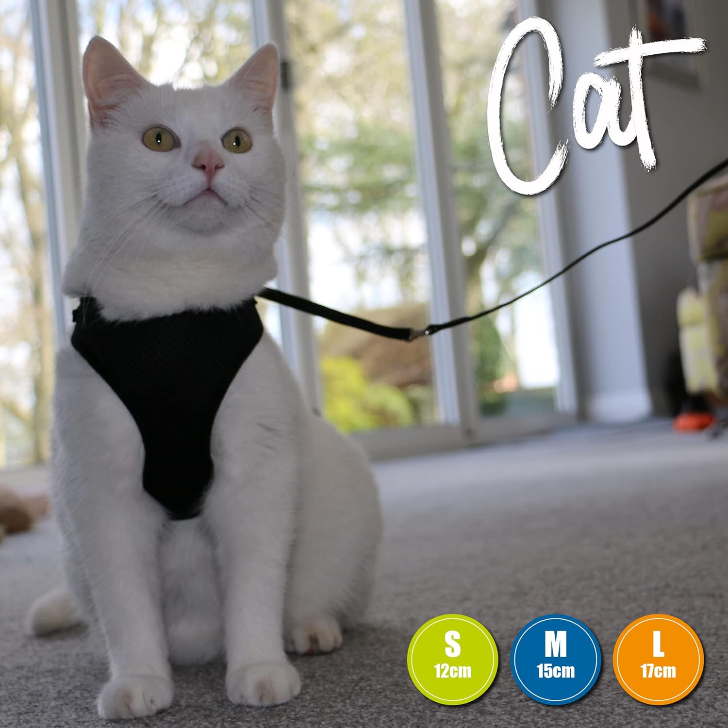 Ancol Soft Cat Harness and Lead Black S image number 3
