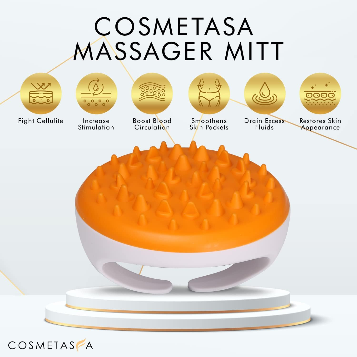 Cosmetasa Cellulite Massager Brush Mitt - Greatly Assist in Removing Cellulite and Increase Circulation- By image number 1