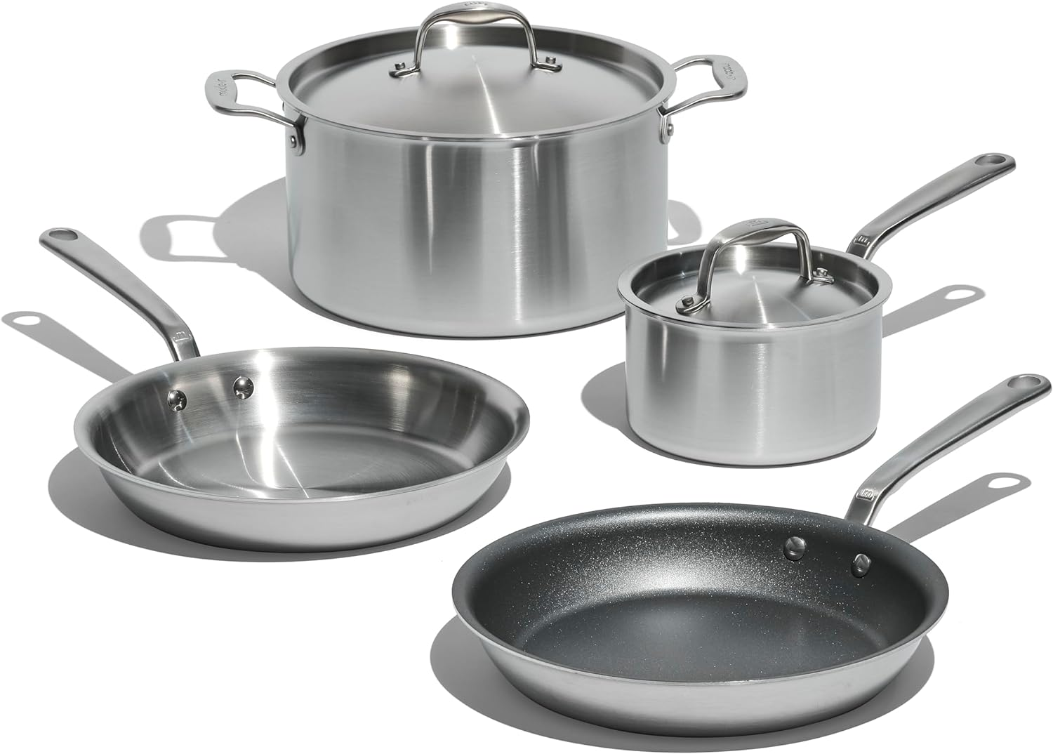 Made in Cookware - 10 Piece Stainless Steel Pot and Pan Set - 5 Ply Clad - Includes Stainless Steel Frying Pans, Saucepans, Saucier and Stock Pot W/Lid - Professional Cookware - Crafted in Italy image number 5