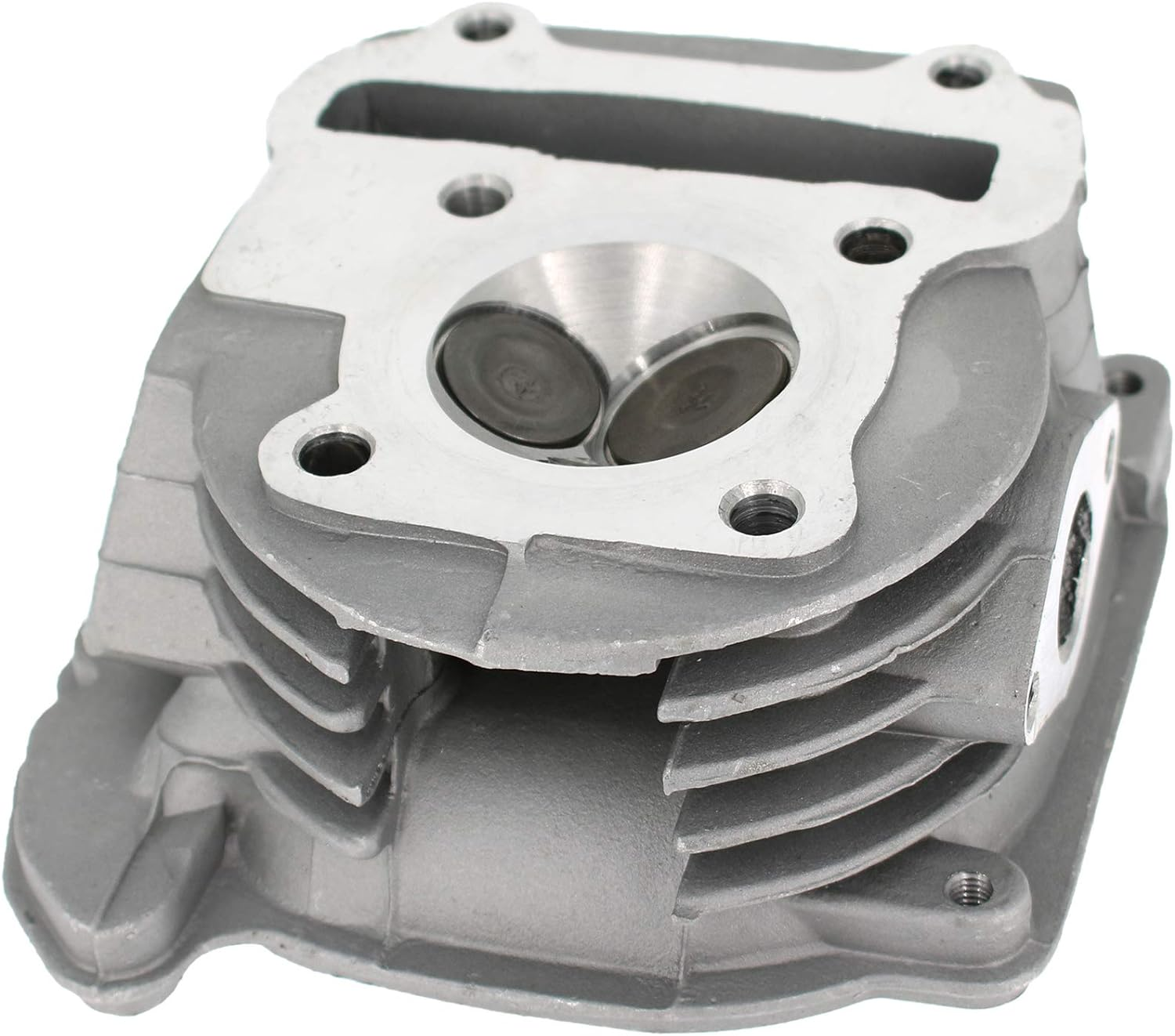 Glixal ATGT-52MM GY6 49Cc 50Cc to 105Cc Engine 52Mm Racing Cylinder Head Assy with Big Valves for 139QMB 139QMA Chinese Scooter Moped ATV Go Kart Quad (Non EGR, 23Mm Big Valve Type)