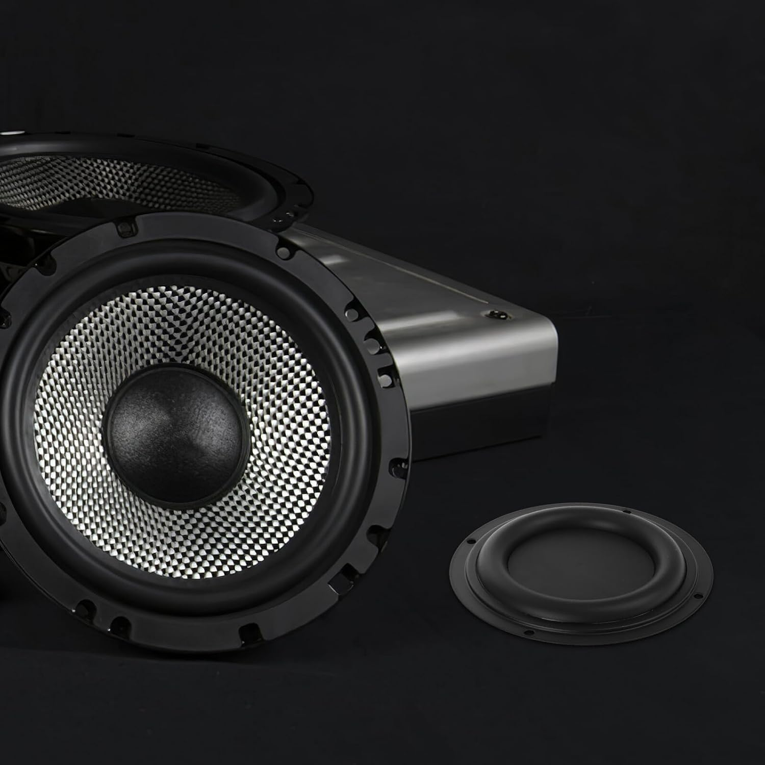 Kisangel 4Pcs Passive Bass Diaphragm Vibration Plate Radiator for Car Audio System Speaker Replacement DIY Radiator Membrane for Subwoofer image number 6