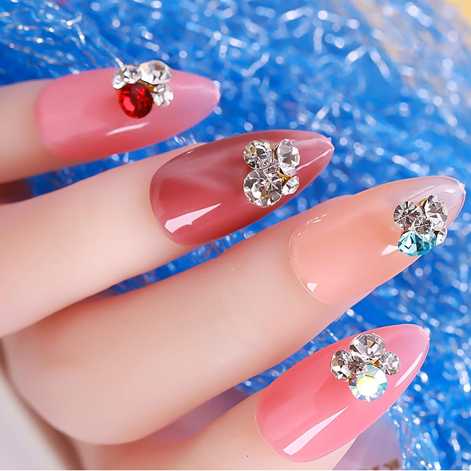 4 Grains Nail Art Rhinestone Alloy Rhinestone DIY Three-Dimensional Crimson Nail Decoration Super Flash image number 3