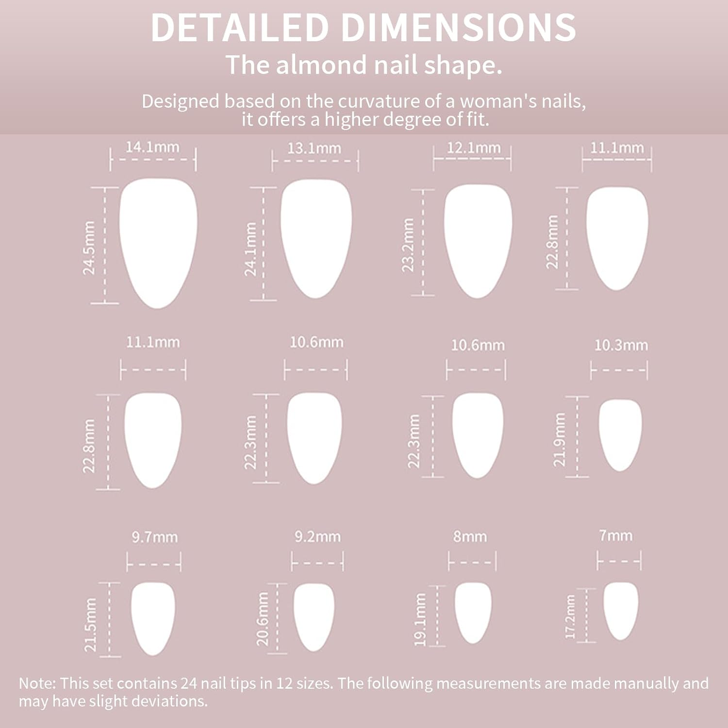 Yamobi Pack of 24 Artificial Nails, Glitter Press on Nails, Short, French Nails for Sticking, Y2K Press on Nails, Almond Shape Press on Nails French, DIY Manicure image number 2