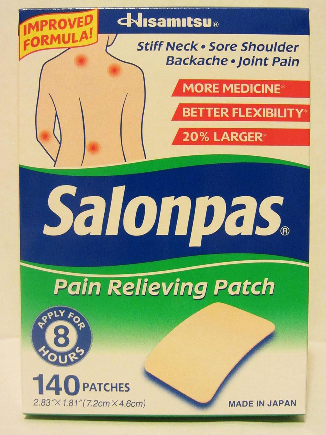 Salonpas Pain Relieving Patch 140 Patch Pack of 1Pack 140 Patches Total image number 1