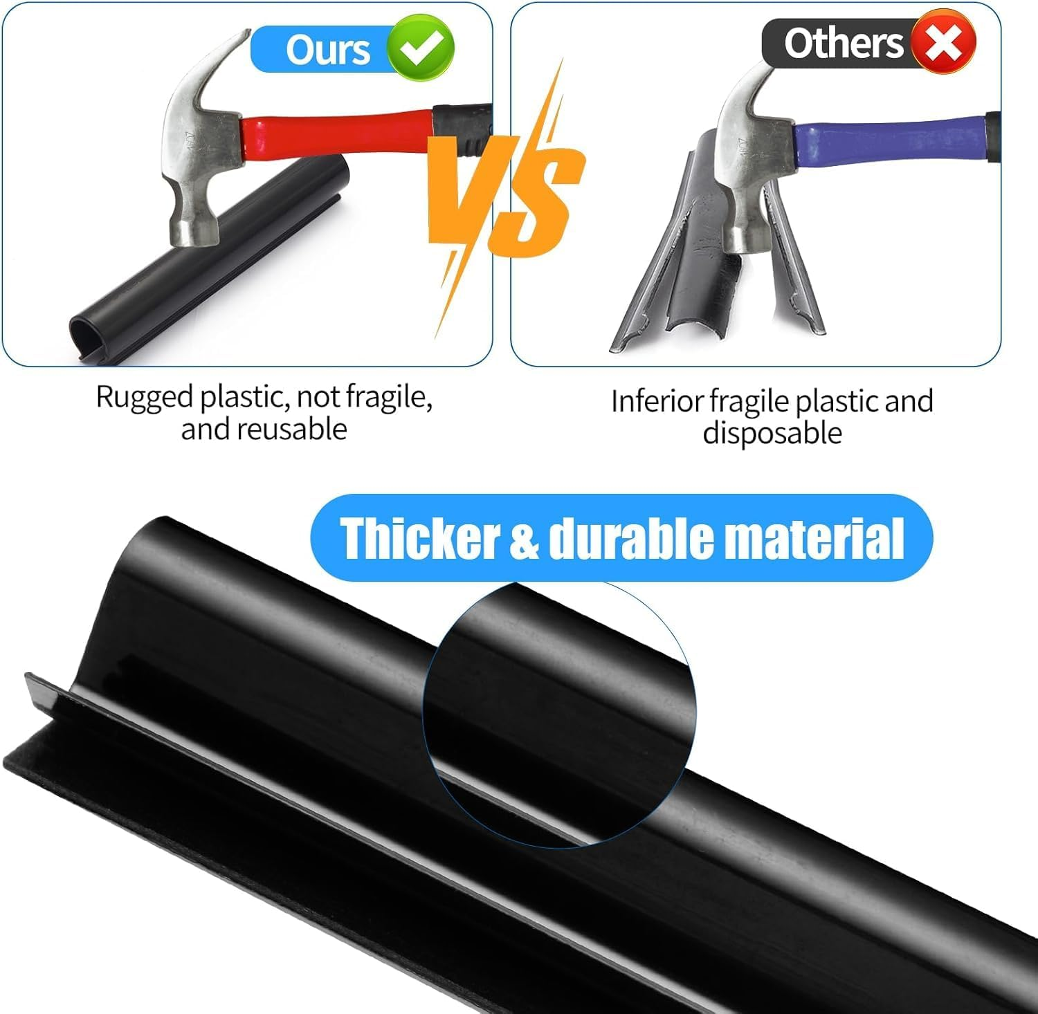 60Pcs Winter Pool Cover Clips for above Ground Pools- 2 Shapes Pool Clips Pool Cover Clamps 4.7 Inch Wind Guard for Securing Tightly Cover Pool Clamps for above Ground Pools, Black