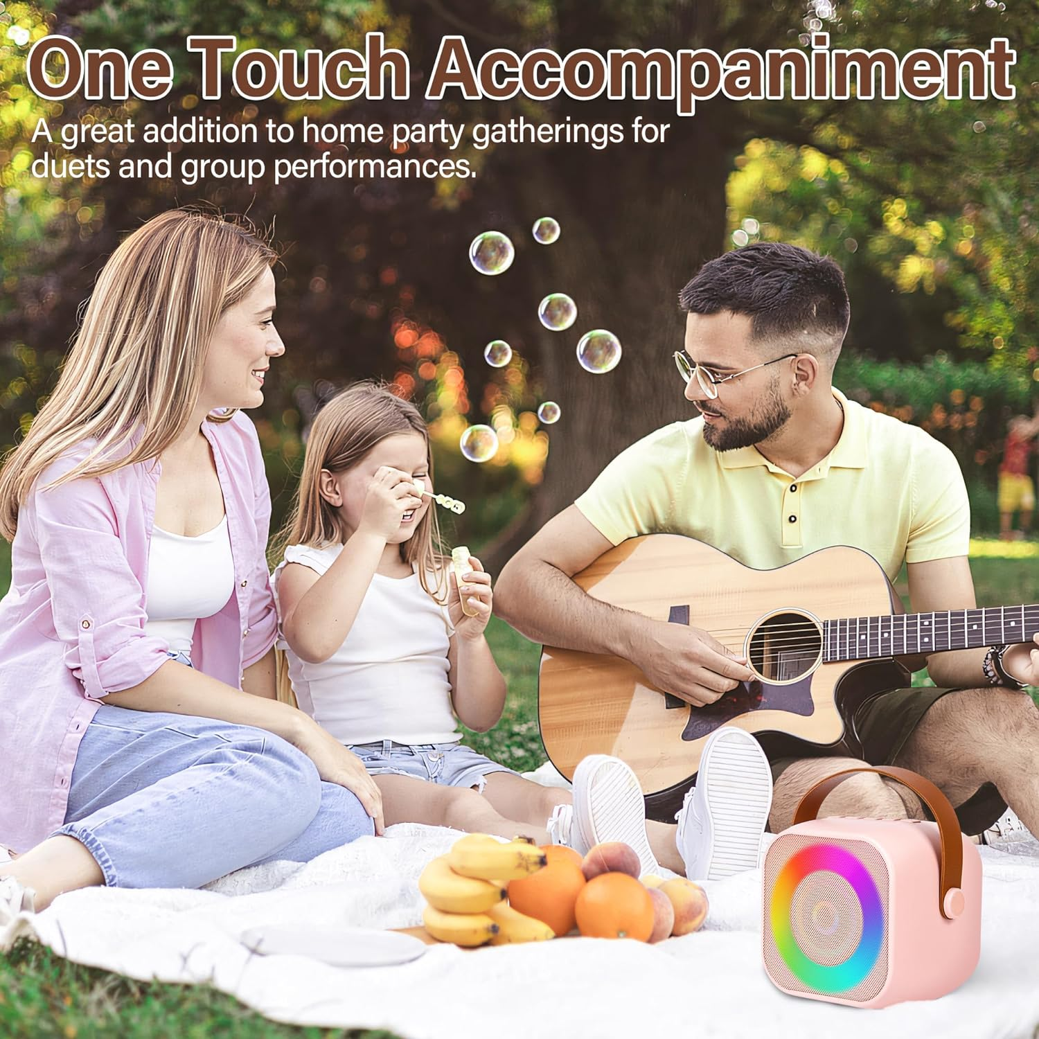 Kids Karaoke Toys Karaoke Microphone Machine for Kids, 4-12 Years Old Christmas Birthday for Girls, Karaoke Toys for Kids Boys Age 4, 5, 6, 7, 8, 9, 10, 12 +Year Old-Pink (Pink) image number 2