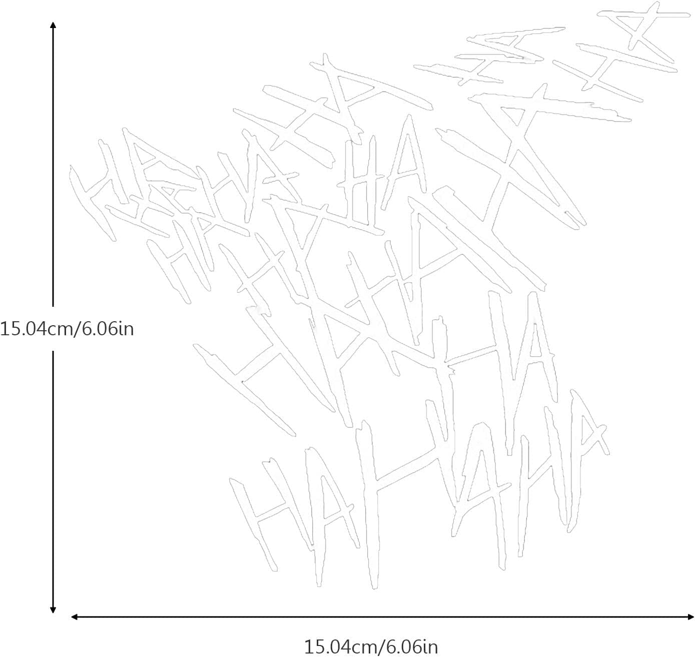 2Pcs Hahaha Car Decal Sticker,Funny Helmet Stickers Motorcycle Helmet Decal,Waterproof Durable Text Decals for Laptop,Window, Car, Auto, Bumper (White) image number 4