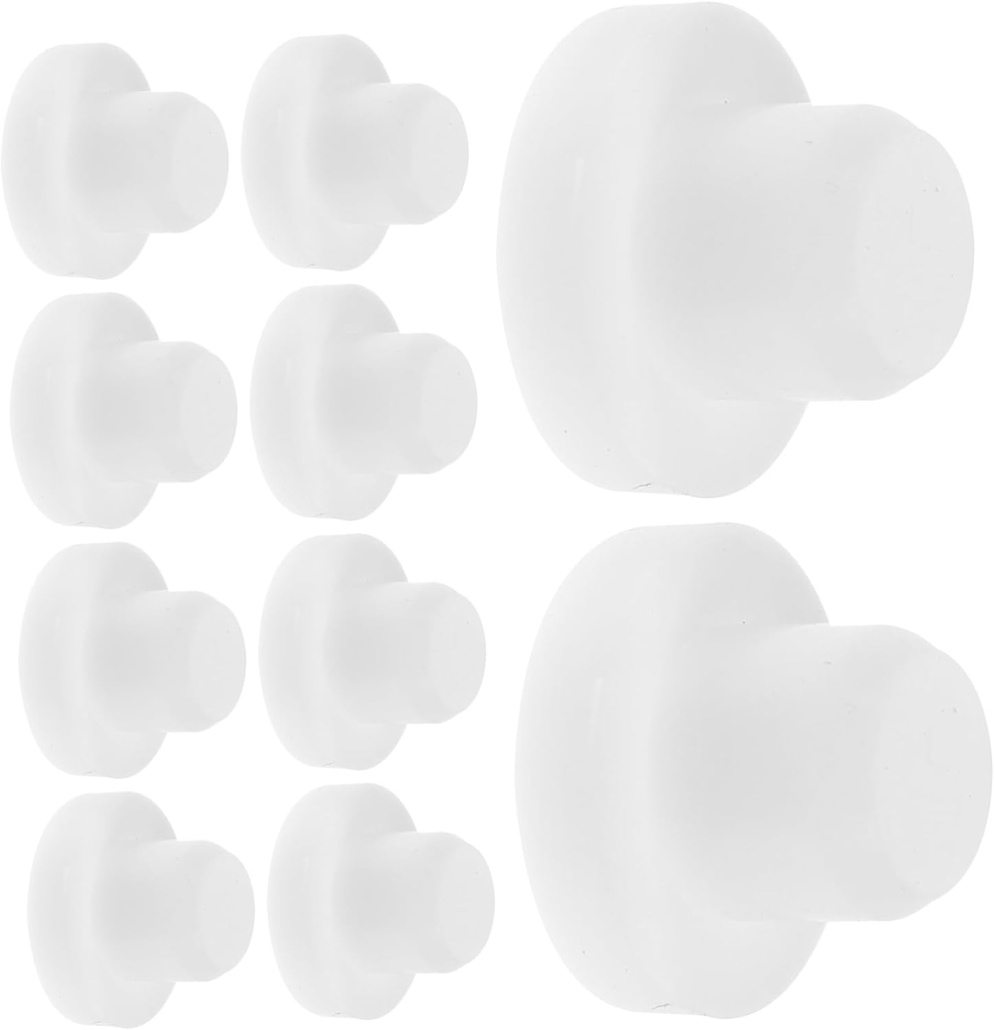 Gatuida Plant Pot 10Pcs Silicone Stopper Reusable Solid Plug Bulk Sealing Stopper Silicone Plugs Solid Flower Pot Solid Stopper Plugs S12 Silica Gel White Replace Bottle image number 1