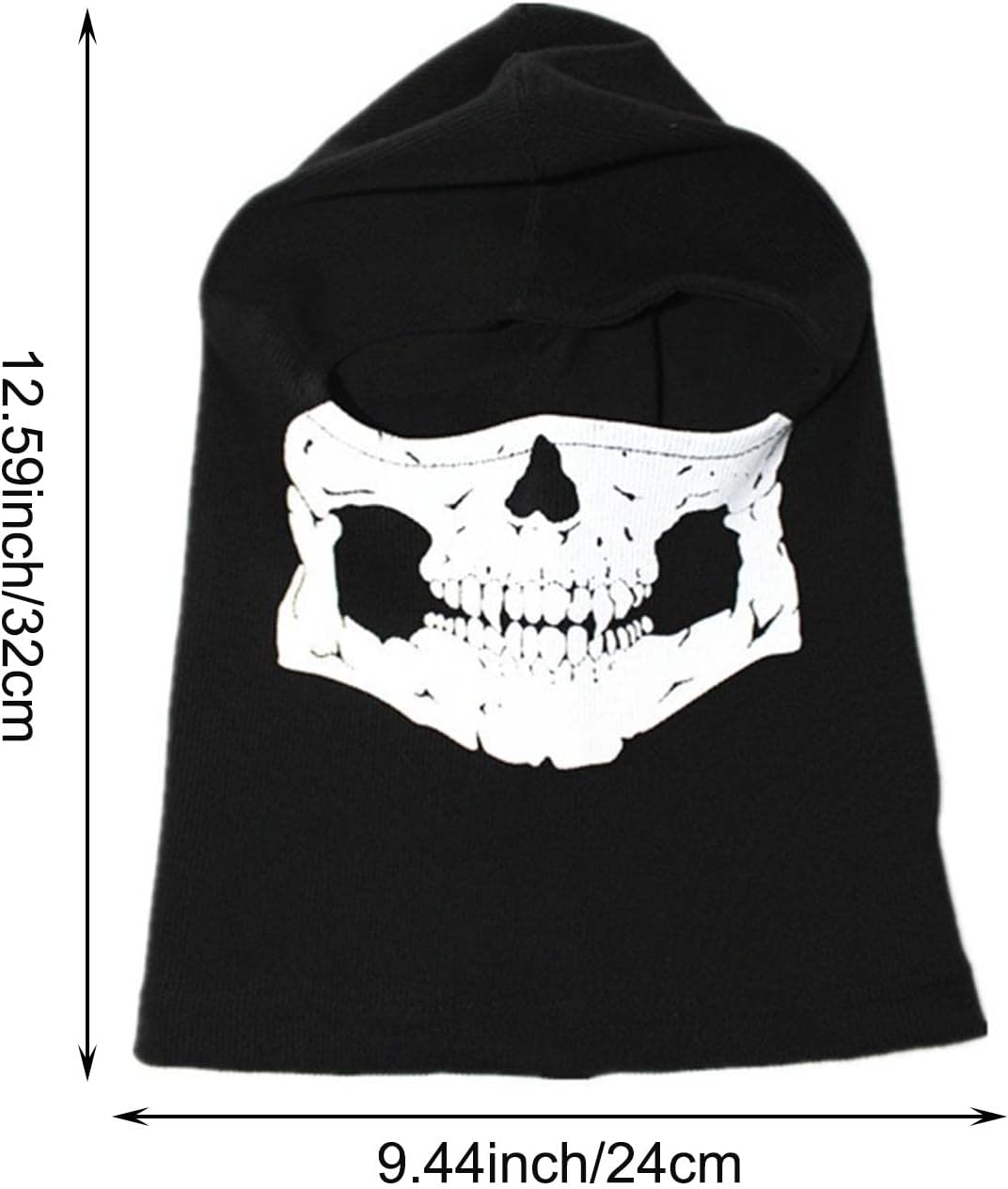 AYNKH Skull Balaclava Ghost Mask Call of Balaclava Duty Mask Black Full Face Bike Skateboard Ski Cosplay Costume One Size, Black, One Size image number 5