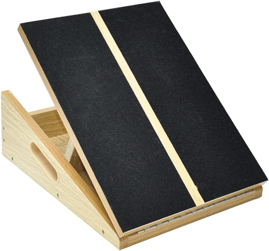 ALSTON Wooden Slant Exercise Board Calf Stretcher Non-Slip Stretching Board with 5 Adjustable Incline Levels for Calf Stretching Rehabilitation Physical Therapy image number 4
