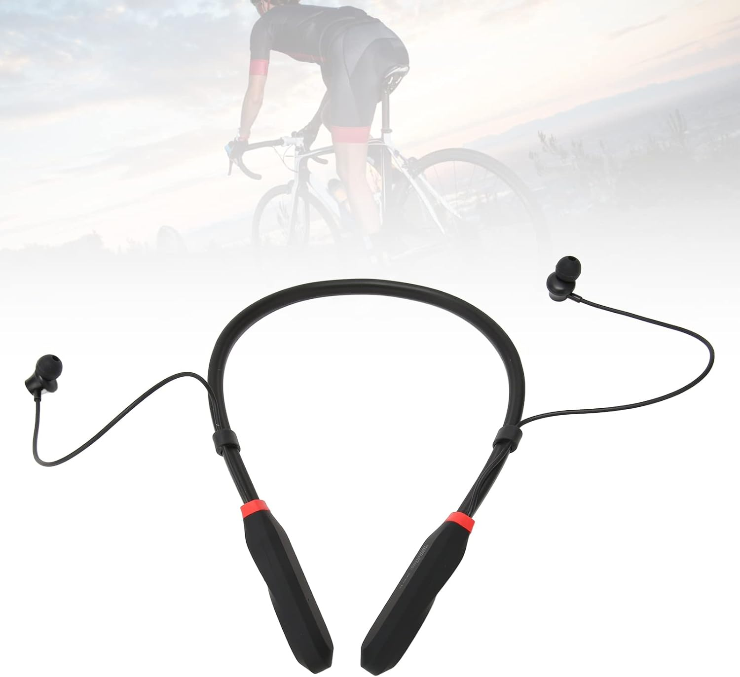 TOPINCN Multifunctional Neckband Headphones Wireless Earbuds Hifi Stereo Deep Bass for Sports, Stable to Wear Ergonomic Design Long Battery Life for Video Journeys, 1000Mah image number 2