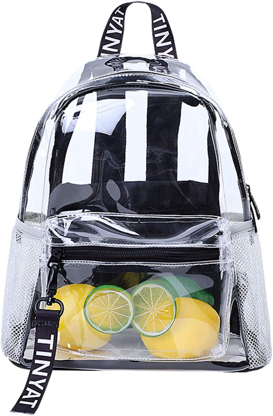 Heavy Duty Transparent Clear Backpack,Tinyat See through Clear Bag for School, Concerts, Sports, Travel and Daily Use