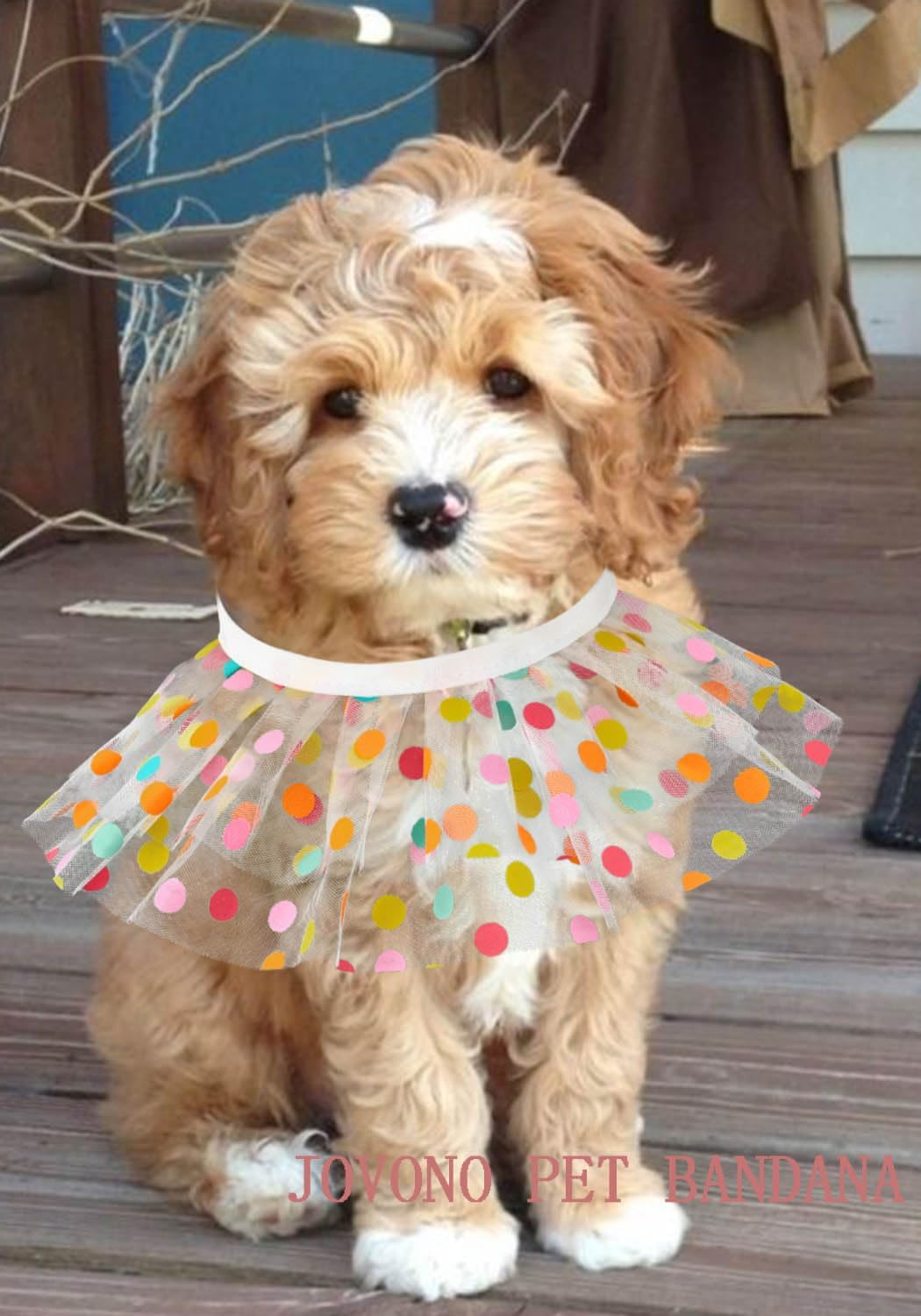 Jovono Cute Dog Cat Bandana Princess Costume Lace Colorful Triangle Bibs Accessories for Small Medium Cats image number 6