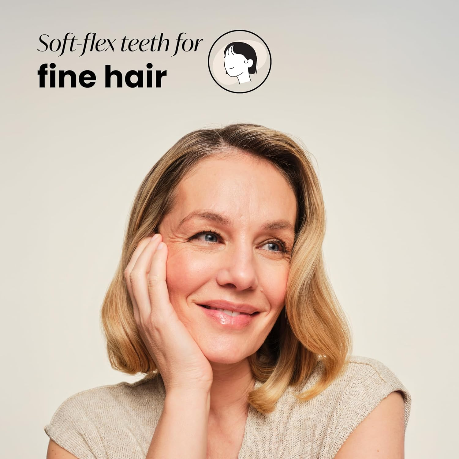 Tangle Teezer, the Fine and Fragile Detangling Hairbrush for Wet and Dry Hair, Colour Treated, Fine, Fragile Hair, Berry Bright image number 4