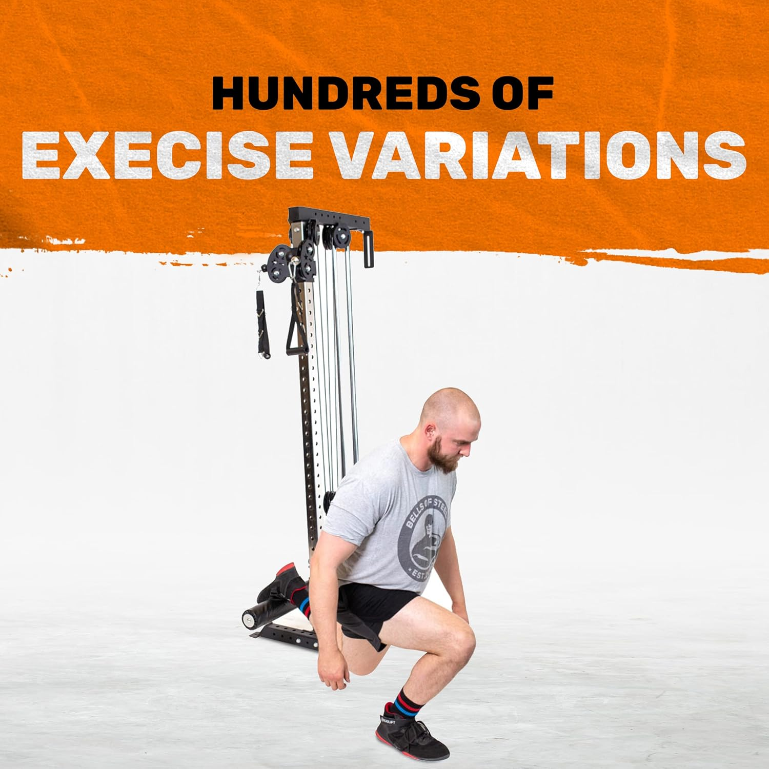 Bells of Steel Cable Machine Tower - Commercial and Home Gym Equipment - Aluminum Pulleys with Stacks or for Plates, Squat Stands and Uprights image number 3