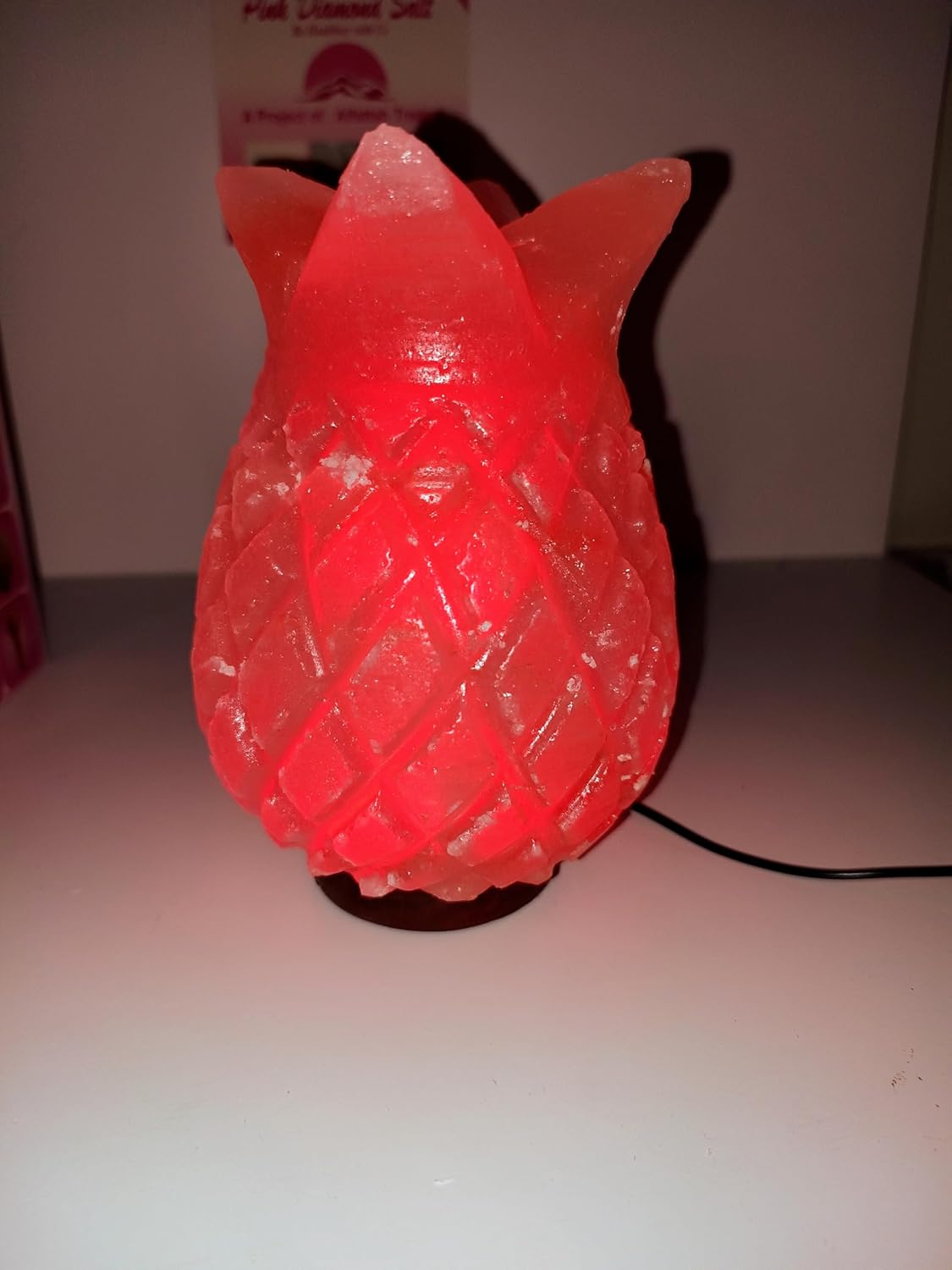 Himalayan Premium Multi Colour Pineappple Salt Lamp 100% Authentic, Beautifully Hand Crafted Pineappple Salt Lamp Comes with Complete Electric Fitting