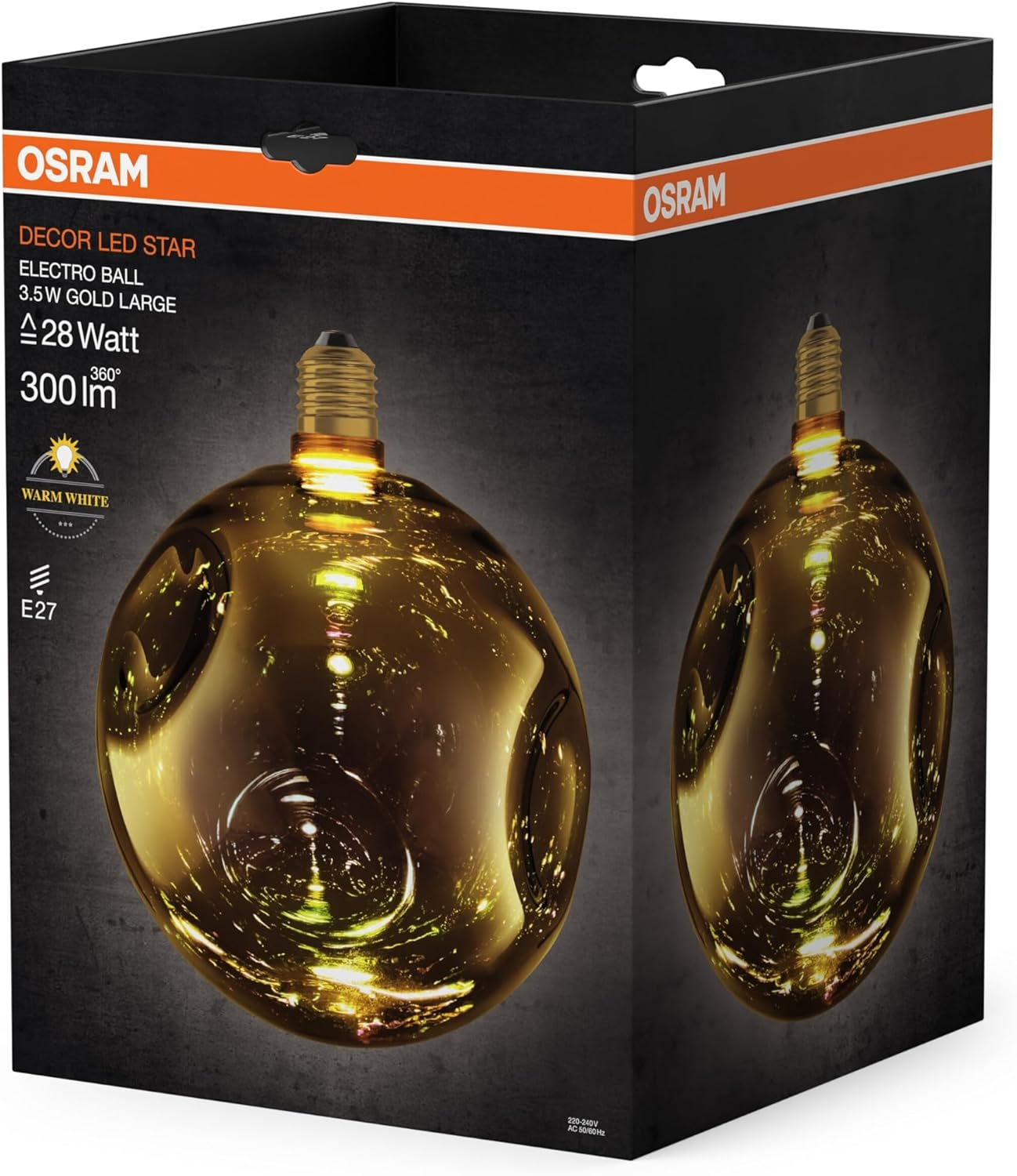 OSRAM Decorative LED Lamp in Electric Glass in Electric Glass Large Gold image number 3