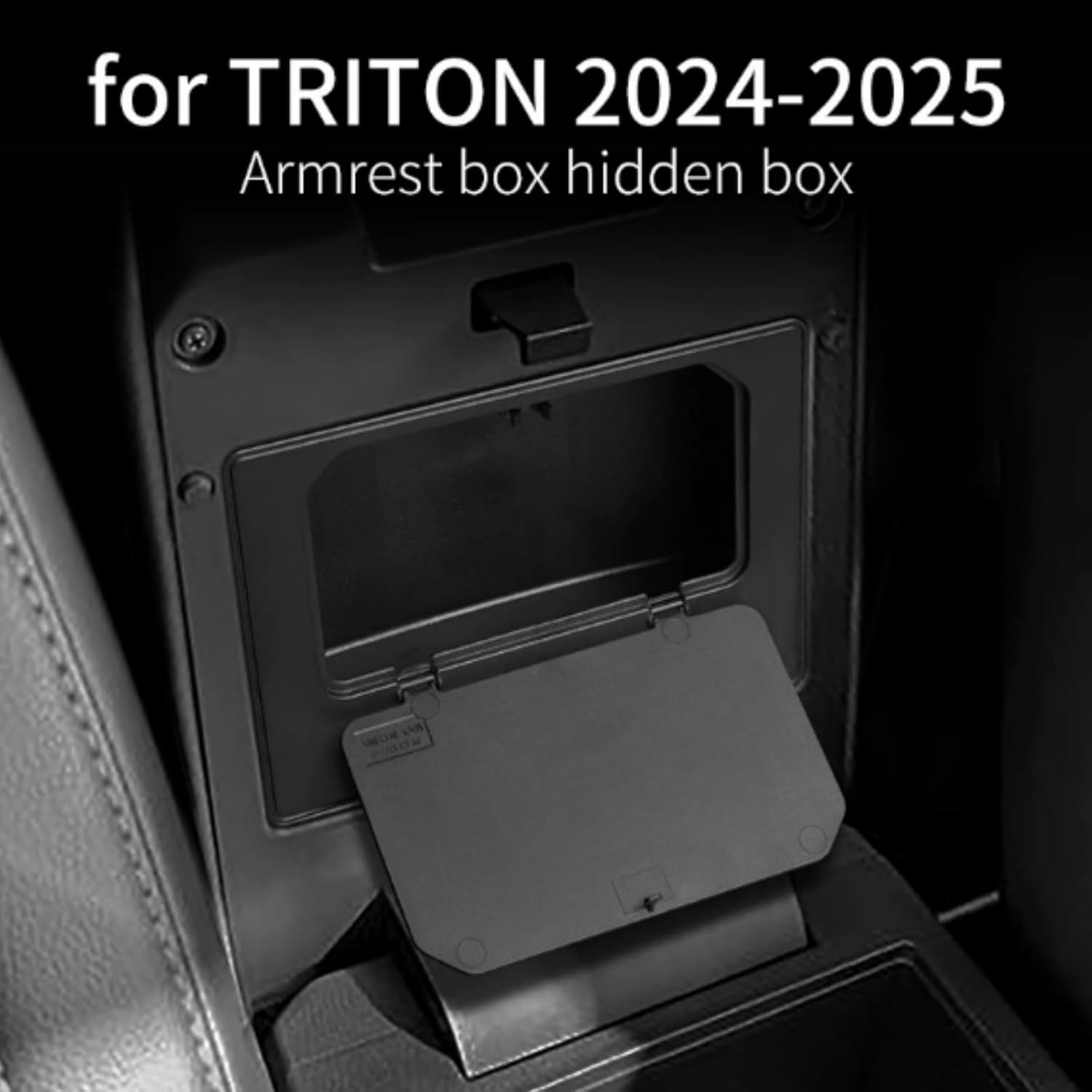 ABS Plastic Center Console Privacy Organizer Compatible with Mitsubishi L200/Triton 2024 2025 Armrest Box Hidden Storage Tray Accessories image number 1