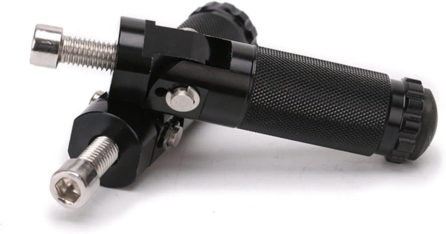 KANGYEBAIHUODIAN 2Pcs CNC Aluminum Universal Motorcycle Motor Bike Folding Footrests Footpegs Foot Rests Pegs Rear Pedals Set Parts Black Sliver (Color : Sliver) image number 2