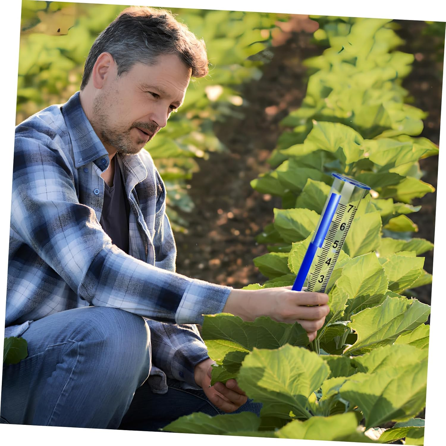 Didiseaon 2 Pcs Rain Gauge Replacement Tubes Outdoor Plastic Water Measuring Tool with Clear Markings for Garden Lawn Patio Use Weather-Resistant image number 1