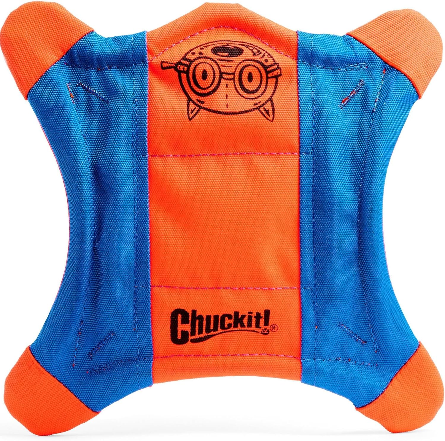 Chuckit! Flying Squirrel Spinning Dog Toy Orange/Blue 3 Sizes Available image number 3