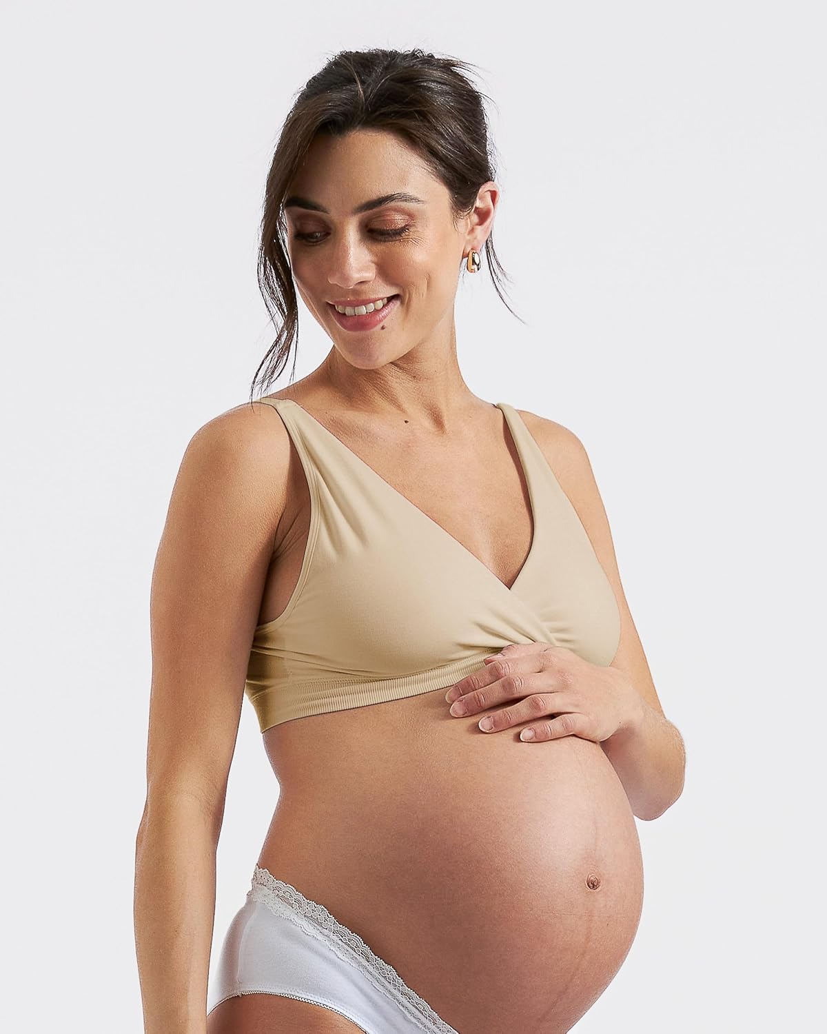 Ripe Maternity Seamless Nursing Bralette Natural image number 4