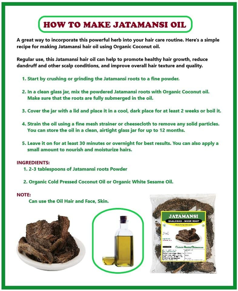 3V PRODUCTS Jatamansi Root 50G | Baalchad | Nardostachys Jatamansi | Spikenard | Musk Root | Nard Indian (Dried)