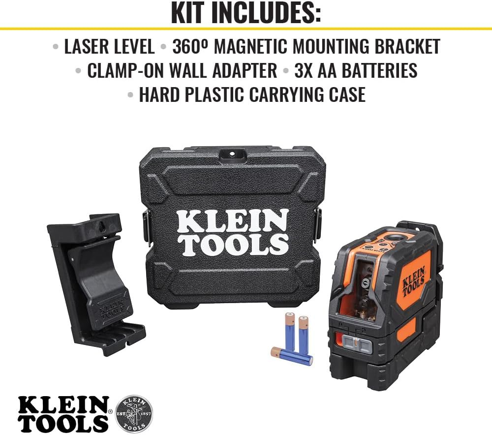 Klein Tools 93LCLS Self-Leveling Cross-Line Laser Level with Plumb Spot image number 1