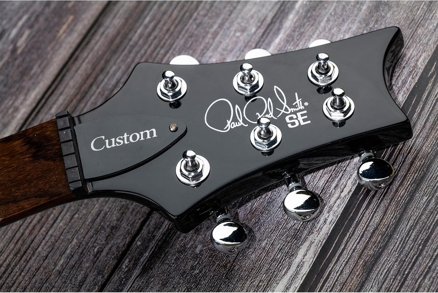 Musiclily 3L3R Sealed Guitar Tuners Tuning Pegs Machine Heads Set for Electric Acoustic Folk Guitar, Chrome Vintage Oval Button - Single R Black image number 3