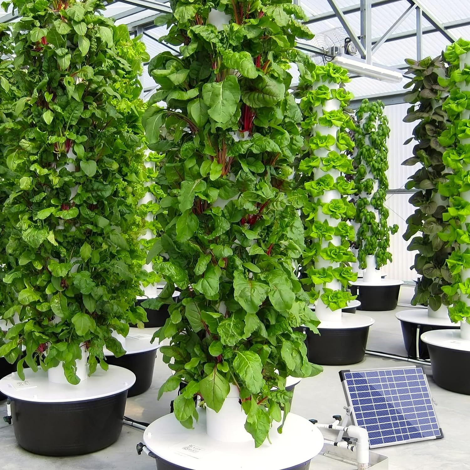 NFESOLAR 15W Large Solar Pond Aerator, Solar Aerator for Ponds with 4400 Mah Battery Backup and 2 Air Outlets, Low Noise Solar Air Pump Outdoor for Koi Pond Fish Tank Hydroponics image number 4