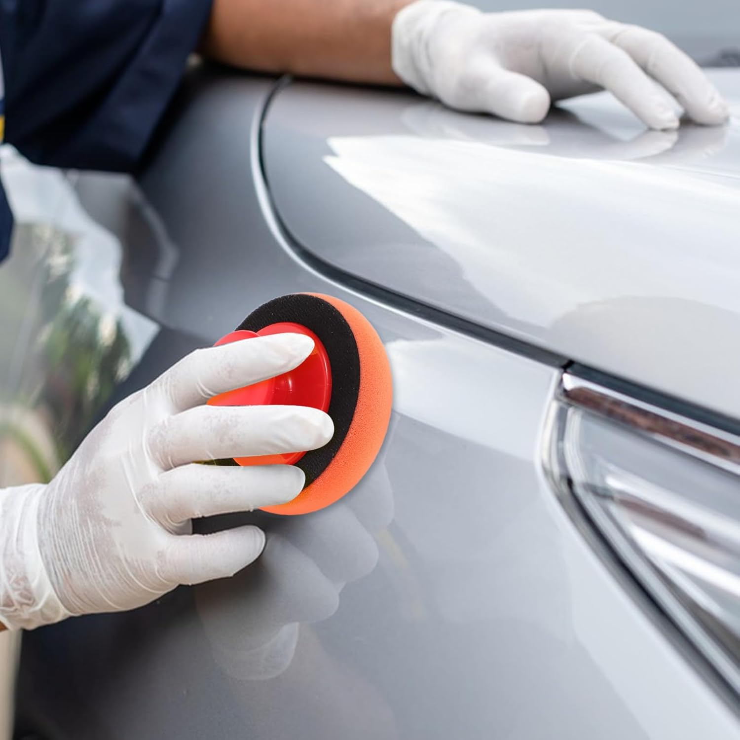 ABOOFAN Waxing Sponge Pad for Car Detailing Tool Car Buffer Pads Comfortable Grip for Wax Removal and Polishing for Automotive Accessories Cleaning
