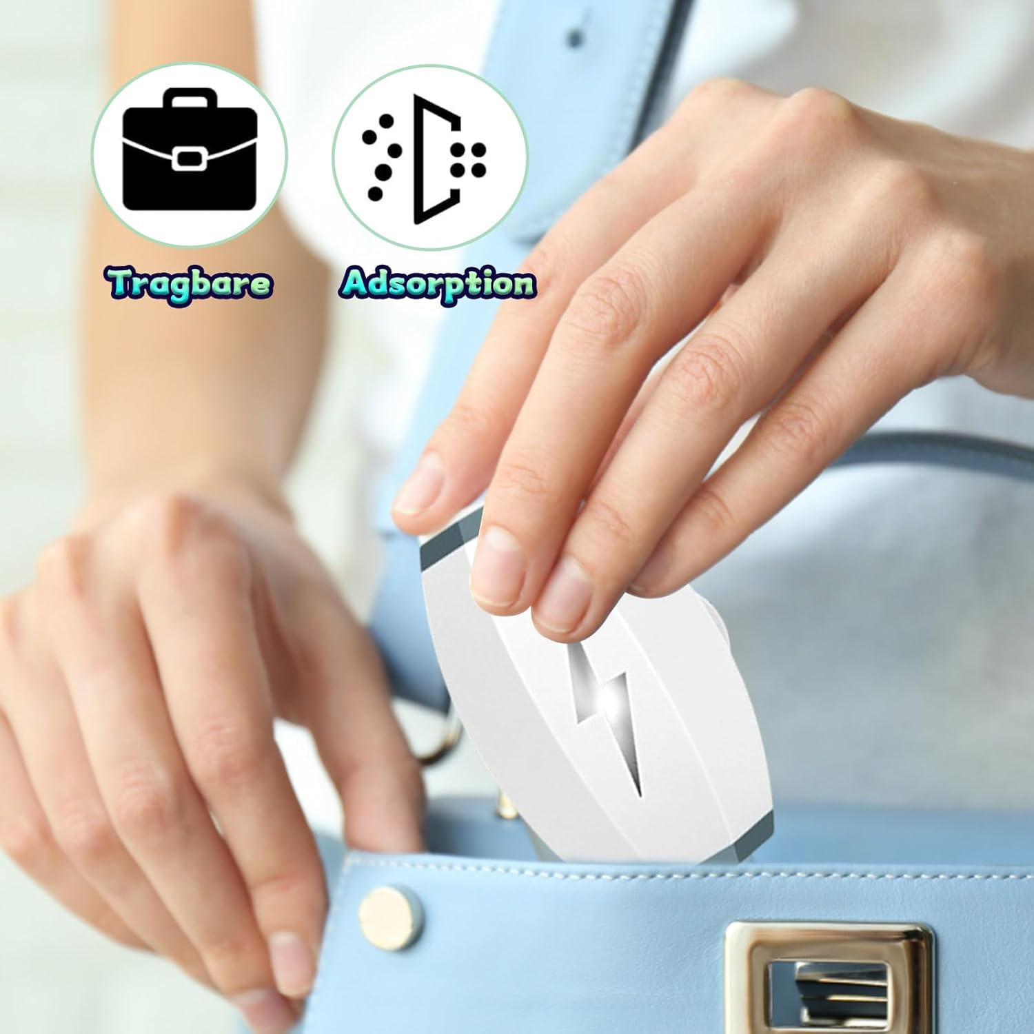 Pack of 2 Lint Rollers, Reusable, Pet Hair Remover, Clothing, Strong Adhesion, High Cleaning Efficiency, Rinse Clean, Apply Several Times (White and Green)