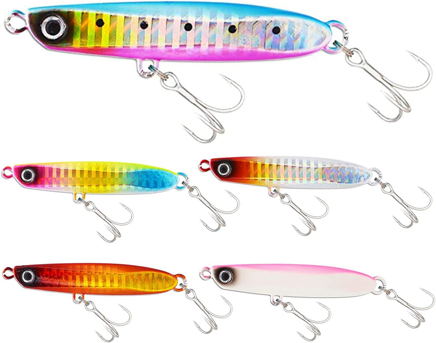 Aoarashi Lure Flounder Lure, Sea Bass, Metal Jig, 0.7 Oz (21 G), 1.1 Oz (32 G), 1.6 Oz (45 G), Set of Rear Center of Gravity, Distance, ST-46 Hook, Iron Plate Lure, Blue, Surf, Hairtail, Root Fish image number 1