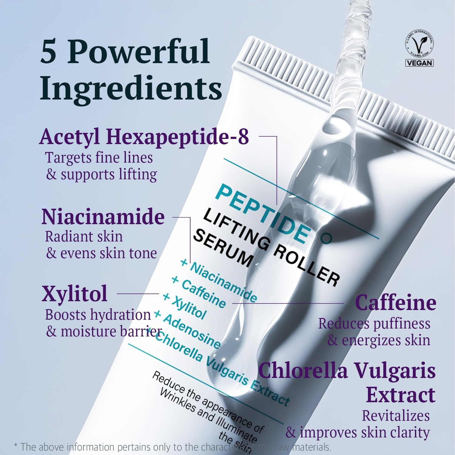 Re.Spn Peptide Lifting Roller Serum &ndash; for Wrinkles, Lifting & Pore Tightening on Face & Neck with Gua Sha Applicator, Vegan, Anti-Wrinkle Peptide, Niacinamide, K-Beauty (1.69 Fl Oz)