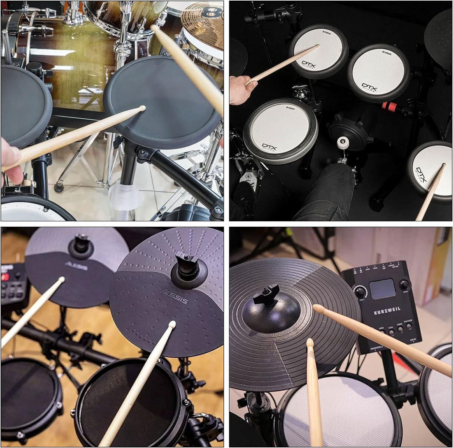 Drumsticks 5A, 2 Pairs Classic Maple Wood Drum Sticks for Kids Adults and Beginners, Anti-Slip and Durable Drumsticks image number 5