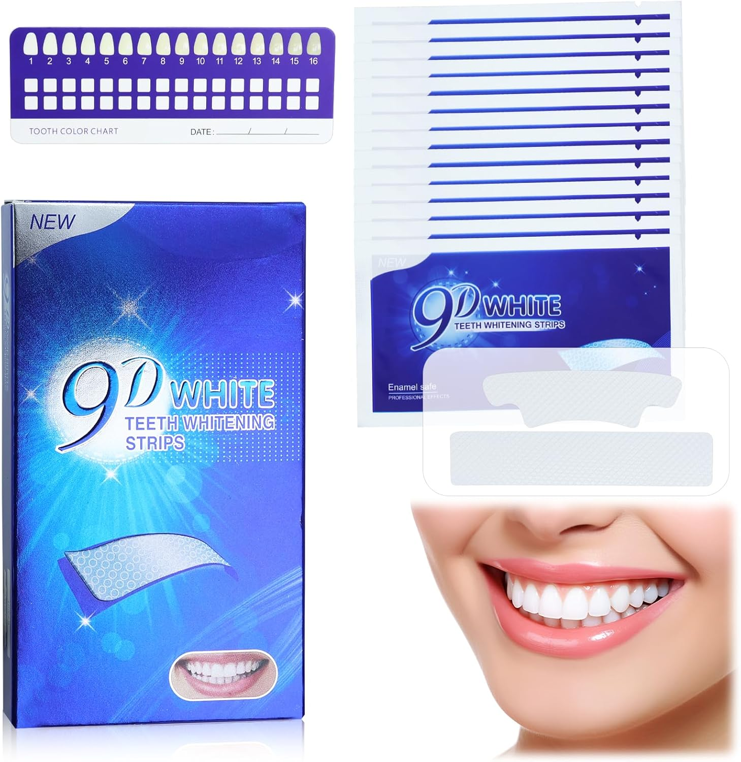 28 Pcs Teeth Whitening Strips, Whitening Strips Kit, Enamel Safe - No Slip, No Sensitivity & Gentle Tooth Whitening & Fresh Breath - Radiant Smile with Prevention of Teeth Stains image number 5