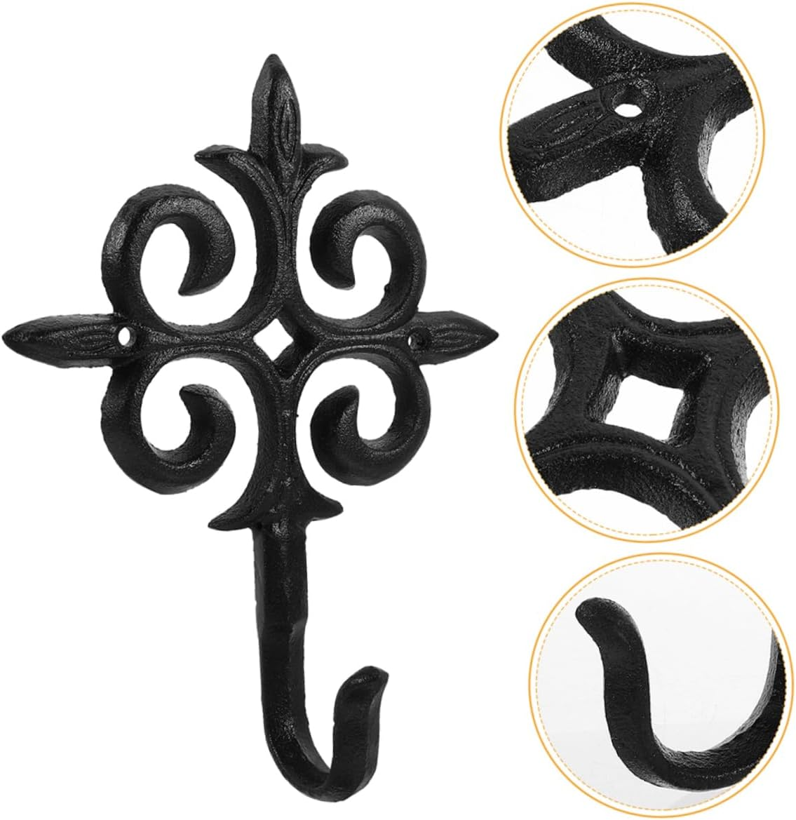 PHENOFICE 2Pcs European Style Garden Hanging Basket Planter Hanging Rack Planter Hooks Iron Plant Hanger Hook Garden Supply Gardening Plant Hook Rack for Planter Plant Holder Wall Mount image number 5