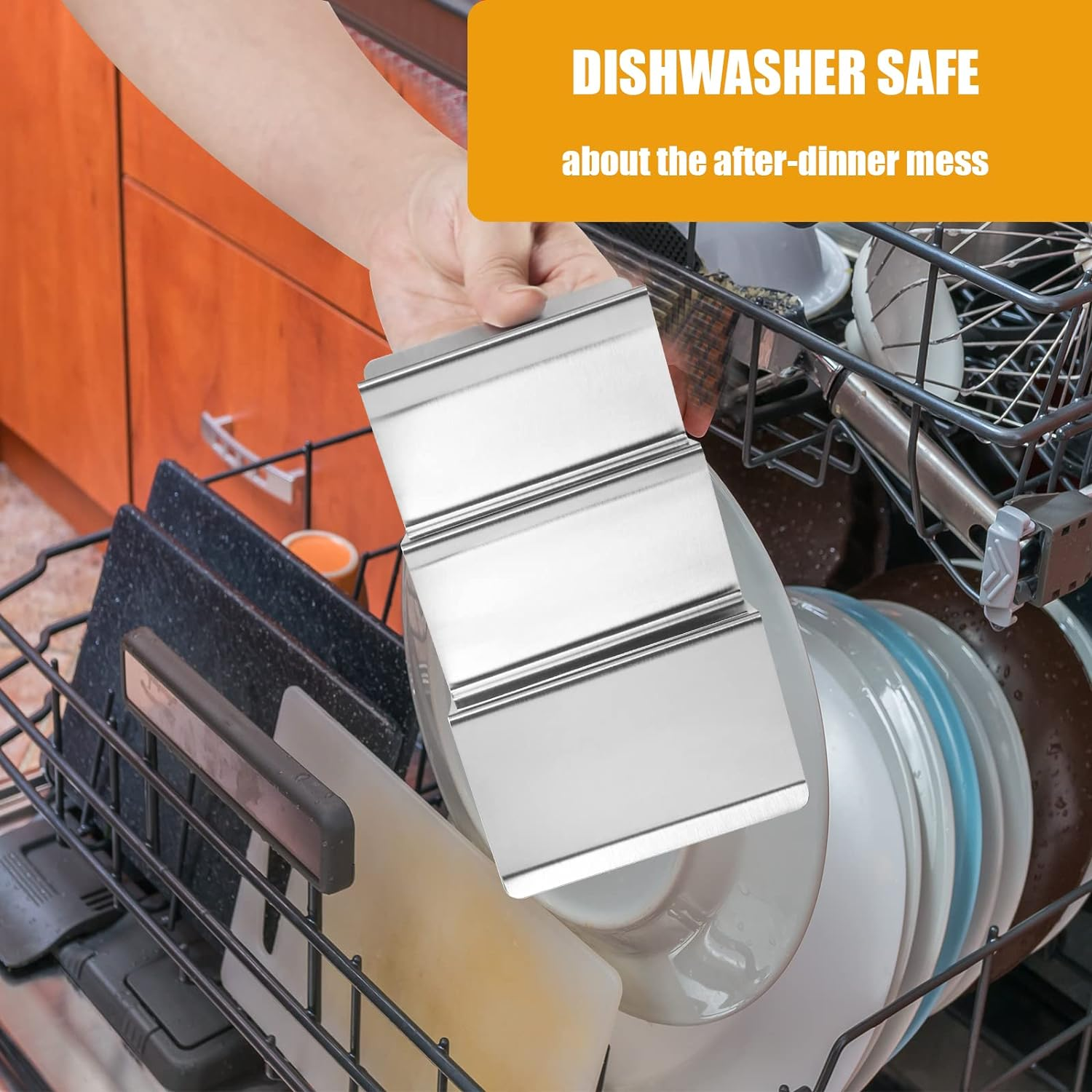 Taco Holders Set of 6, Taco Stand, Stainless Steel Taco Holder, with Easy-Access Handle, Each Can Hold 2 to 3 Tortillas, Oven Safe for Baking, Dishwasher and Microwave Safety image number 2