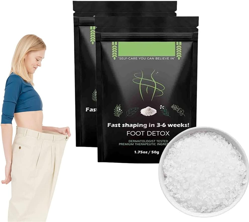 2Bag Detoxslim Slimming and Detoxifying Essential Oil Foot Bath Salt,Leg Slimming Foot Bath,Natural Herbal Foot Cleansing Soak for Soothes Sore Feet Improve Sleep image number 4