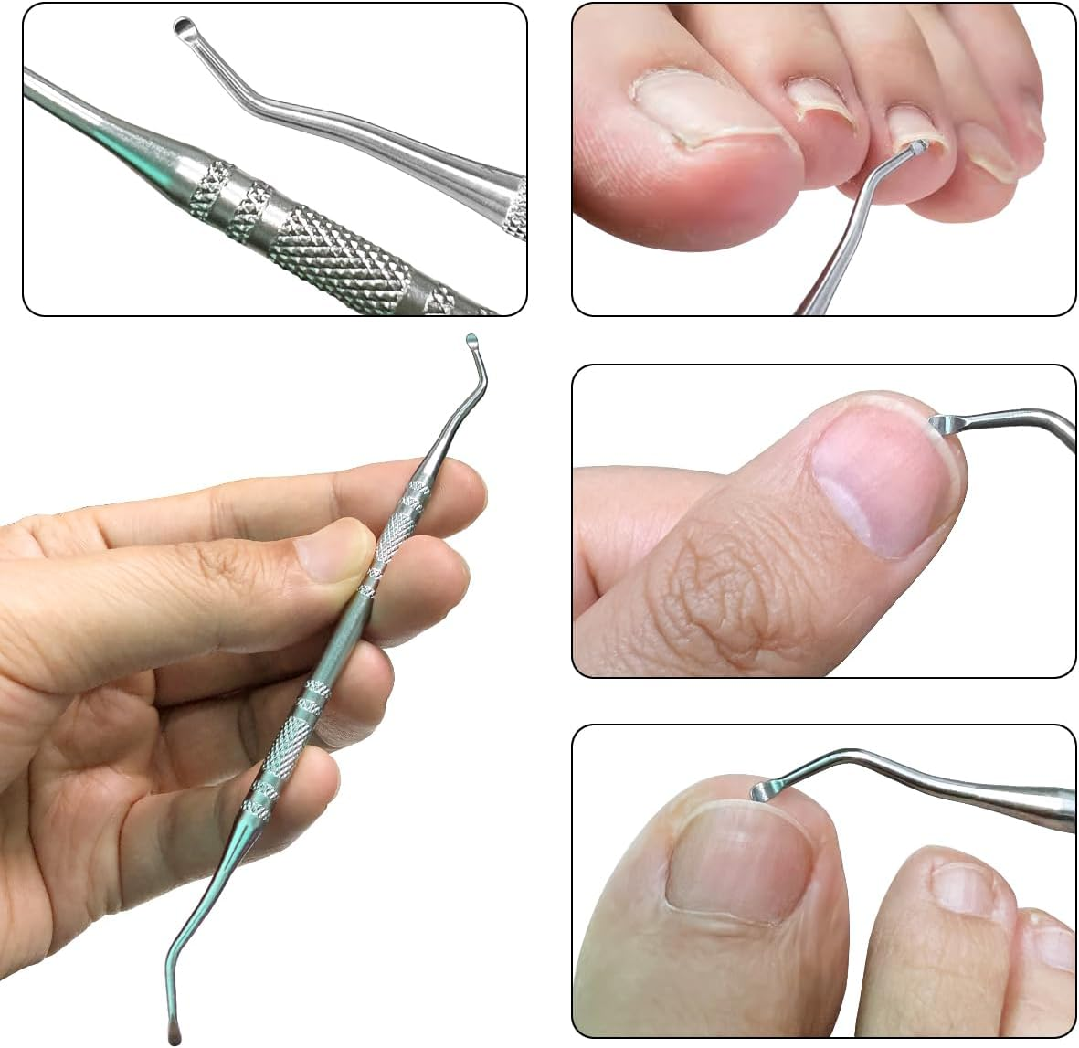 43 Pcs Callus Shaver for Feet Set, Foot Callus Shaver, (1 Stainless Foot File &1 Foot File Heads & 40 Replacement Slices Blades & 1 Nail Cleaning) image number 5