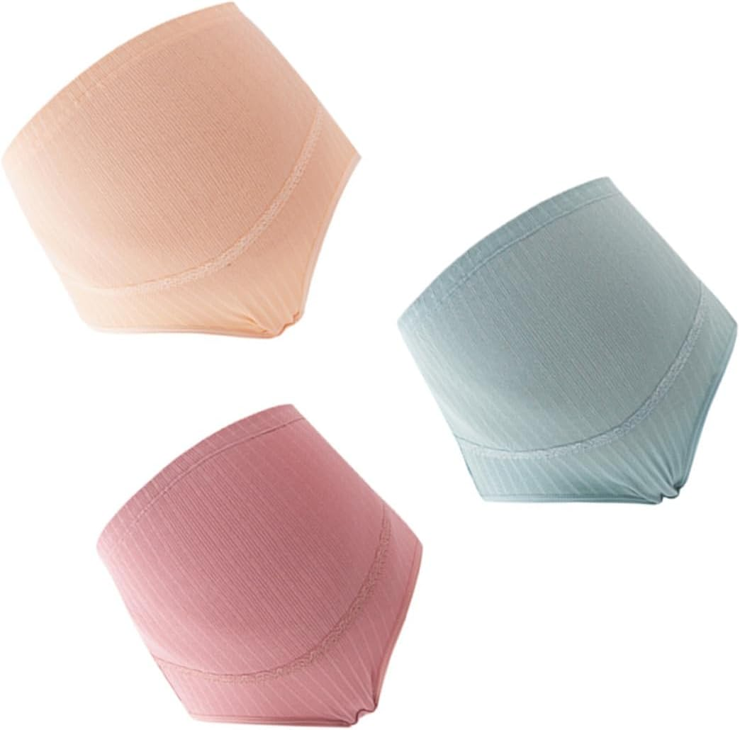 High Waist Cotton Maternity Panties Adjustable Splice Stomach Lift Nursing Underwear for Pregnant Women Breathable Soft Stretchable Underwear image number 5