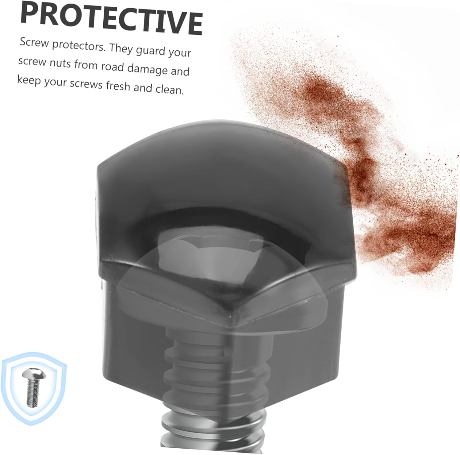 HONMEET 20Pcs Black Hex Lug Nut Caps with Hub Removal Tool Bag, Car Wheel Lug Nut Protectors Compatible for Automotive Tire Maintenance and Truck Accessories image number 5