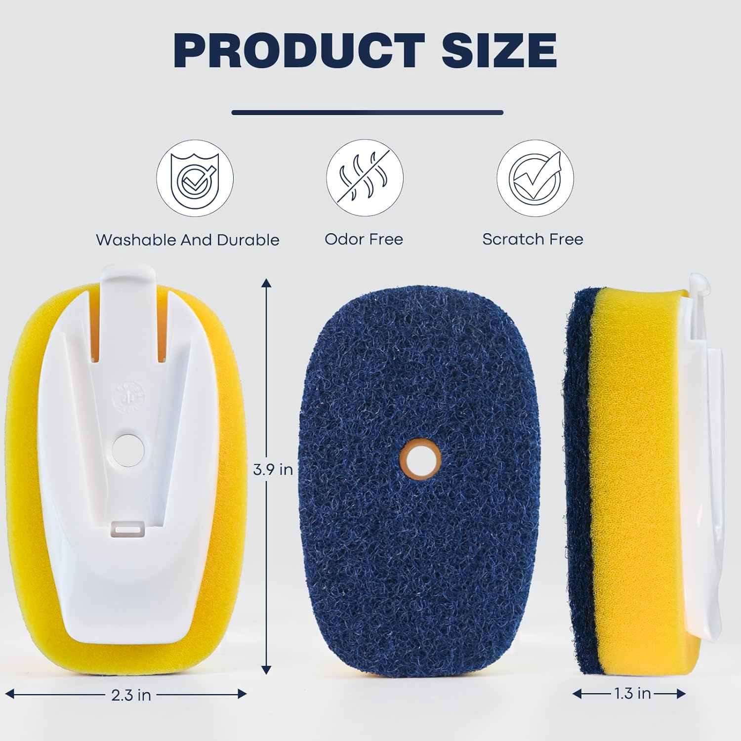 Sponge Brush Refills for OXO Dish Brush, 8 Pack Soap Dispensing Dish Refills, Scrub Replacement Head for Scrubber, Sponge Replacement Head Fits Soap Dispensing Handle image number 5