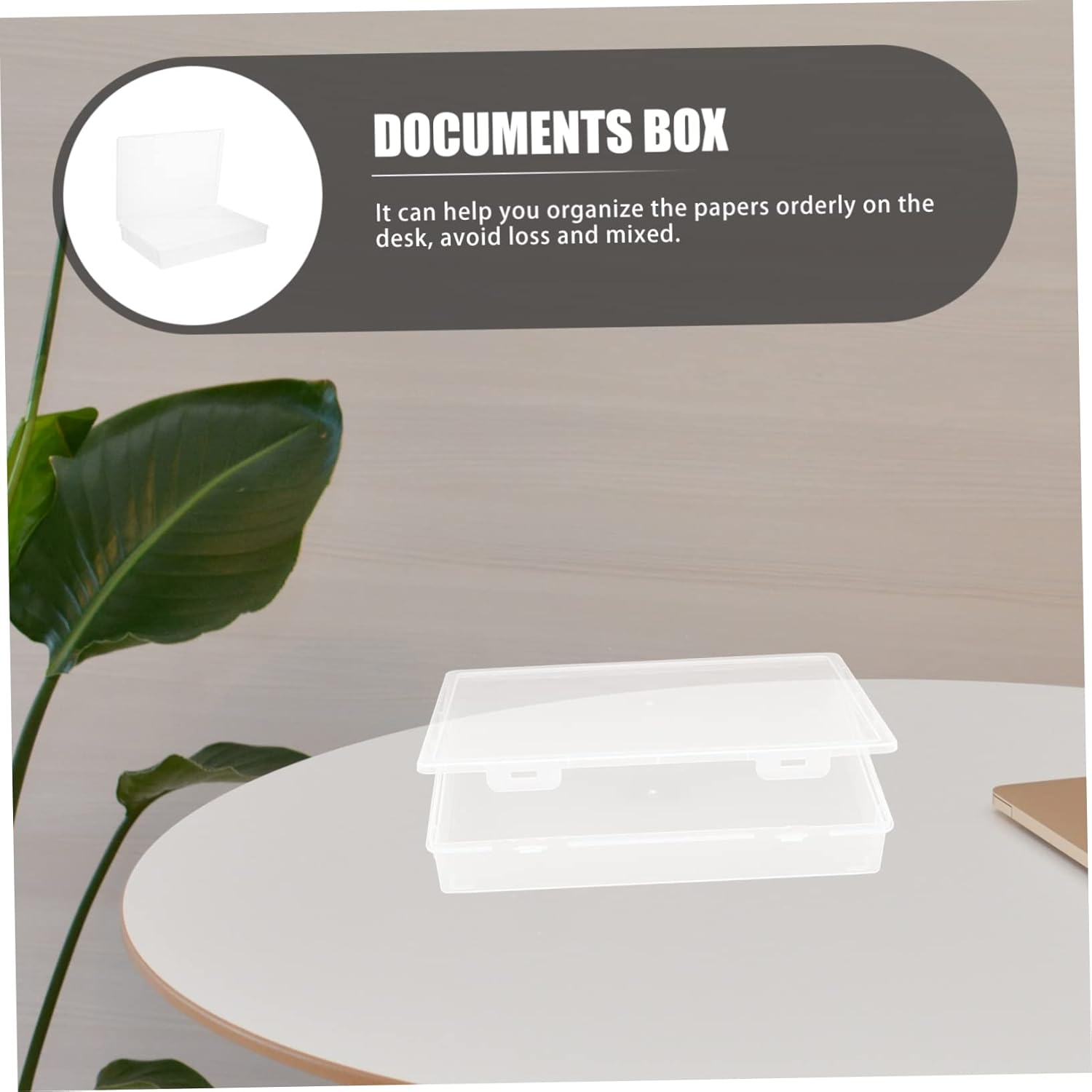 SHINEOFI Large Capacity Document Organizer Desktop File Storage Box A4 Paper Box for Office Desk Filing and Document Storage