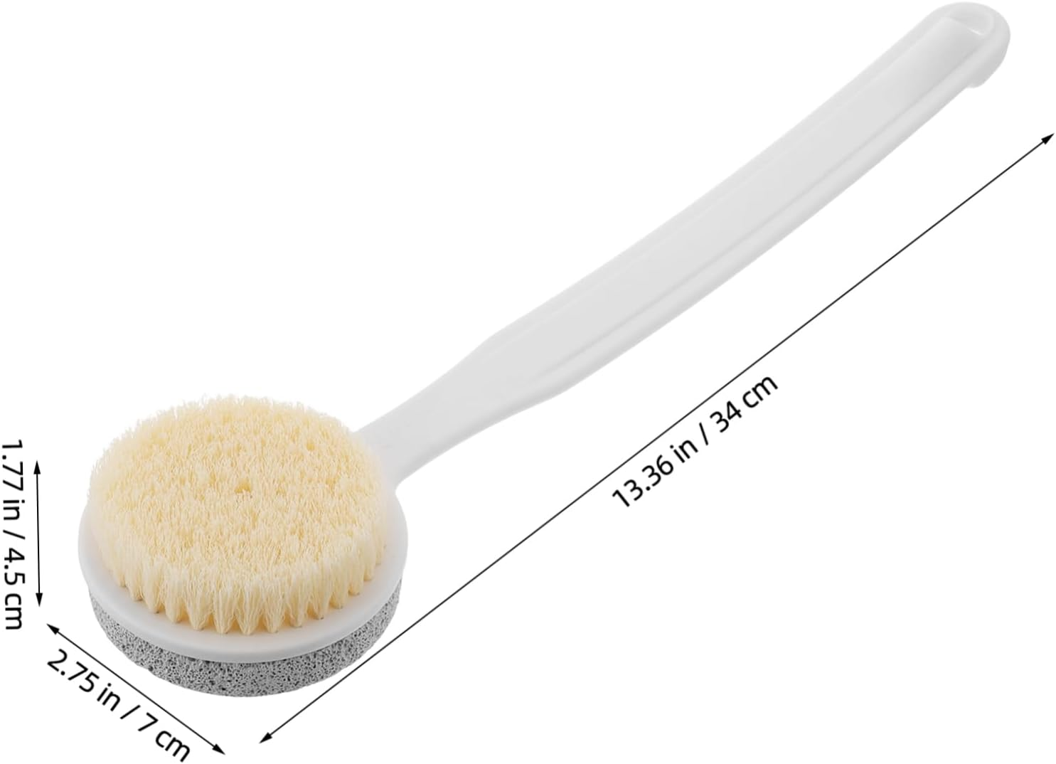 Mikinona Foot Scrubber Exfoliating Pumice Stone Brush Long Handle Callus Remover Foot Care Tool Pedicure Foot File