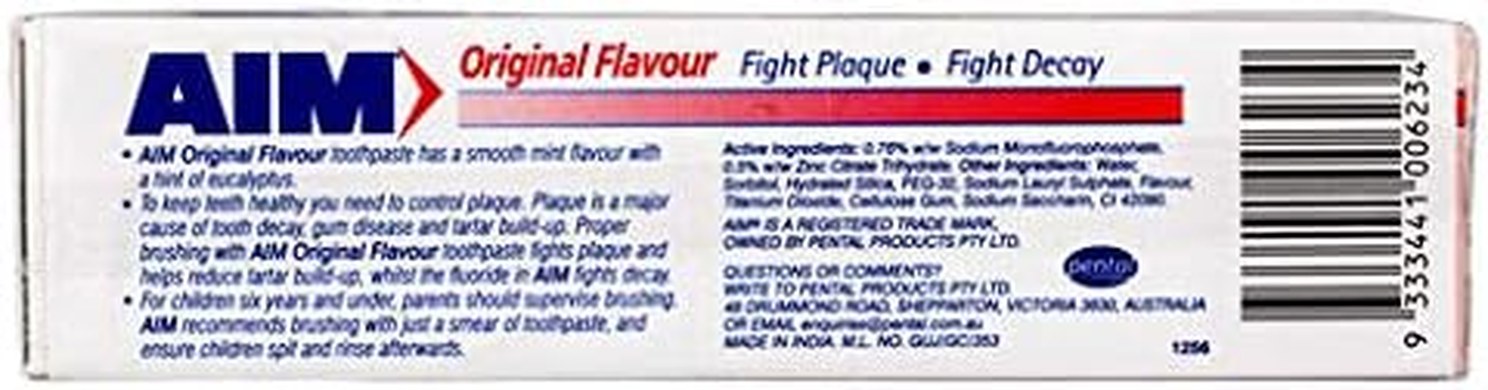 Aim Original Toothpaste Value Pack 90Gm X 3 (Pack of 3) image number 1