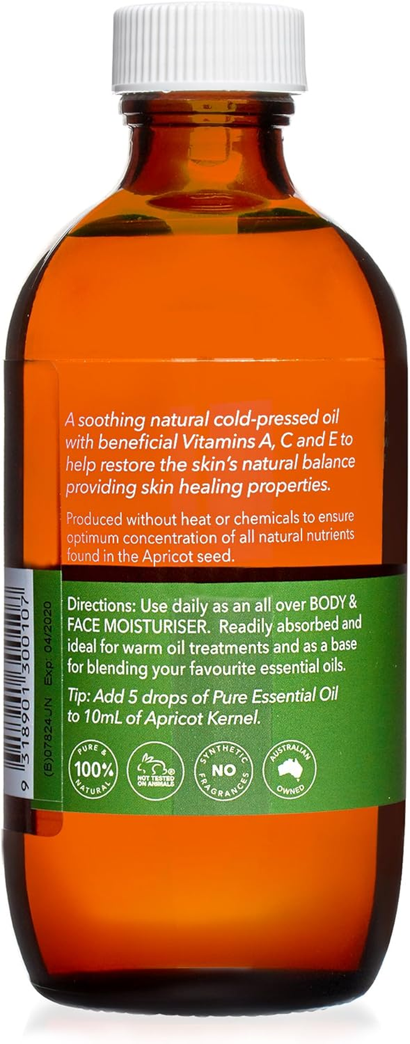 Oil Garden Apricot Kernel Skin Oil 100% Nourishing Pure Essential Therapeutic Aromatherapy 200Ml